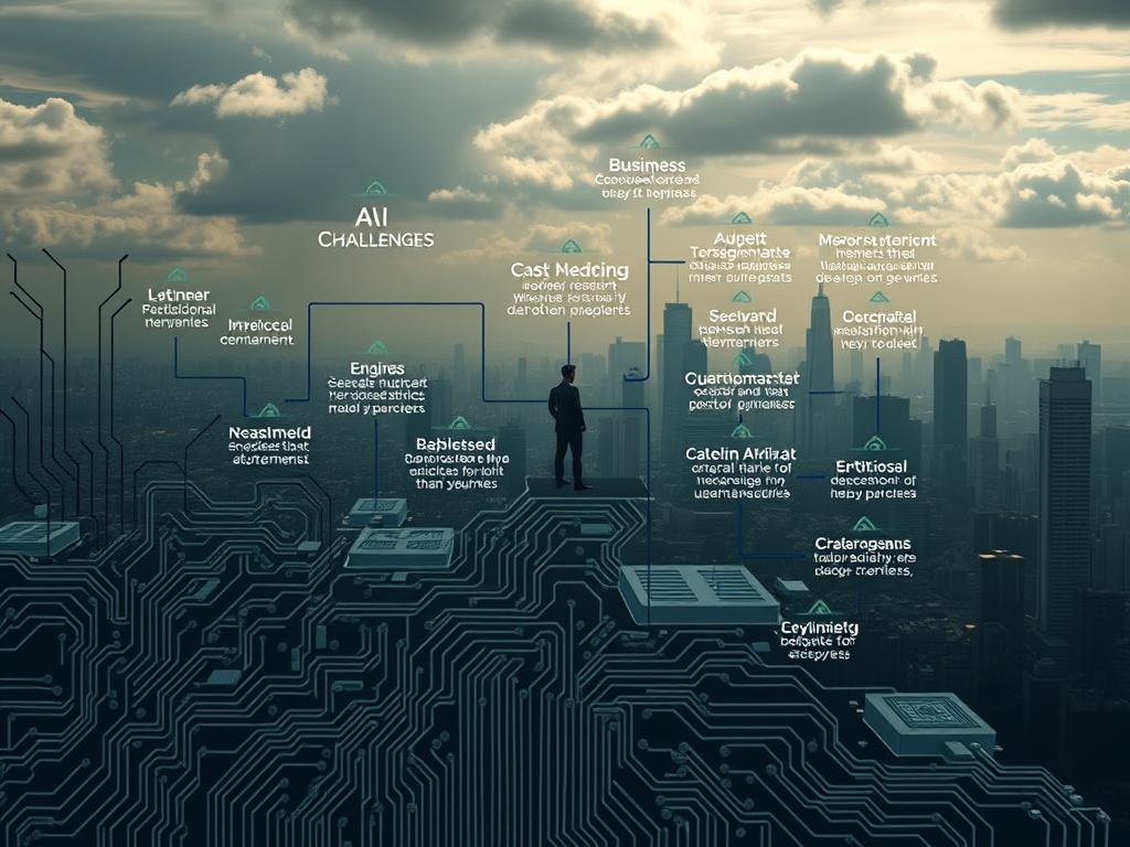 AI Implementation Challenges Illustration